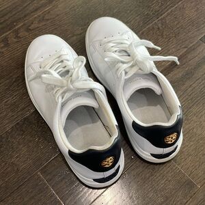 Tory Burch Howell Court Sneakers Titanium White Size 7.5